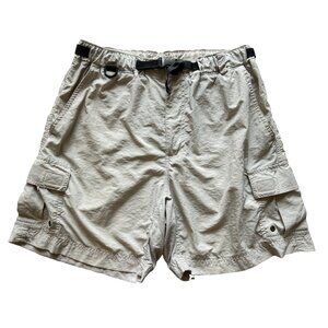 Beige Women's S 4/6 REI Cargo Hiking Shorts Belt Clip Waistband 6" Inseam Safari